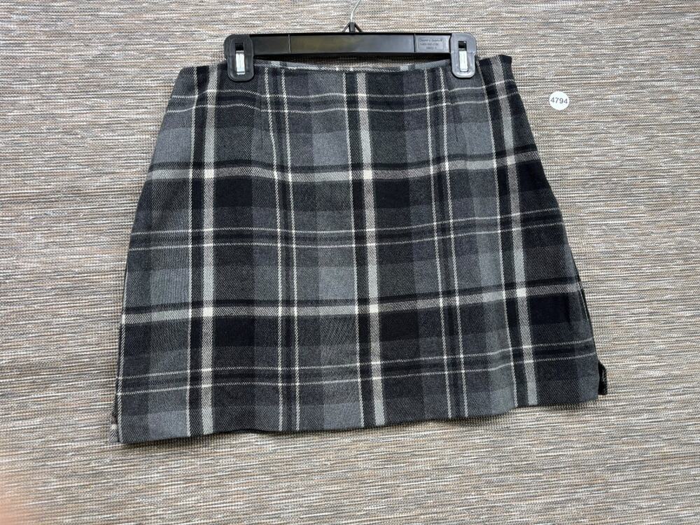 Vintage The Limited Women’s Skirt Plaid Wool Blend Size 12 Gray Y2K 90s